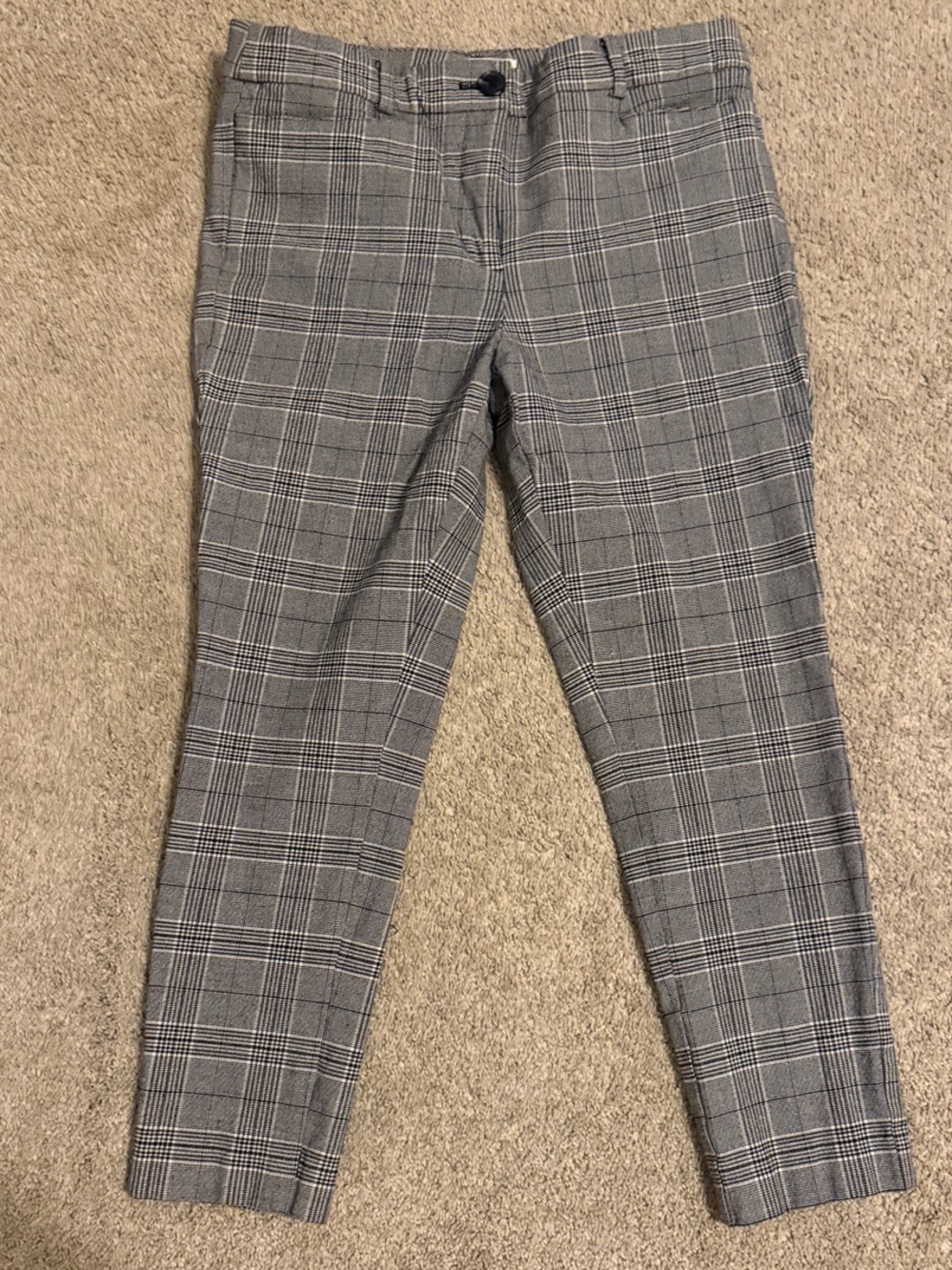 LOFT Men's Gray Plaid Dress Pants